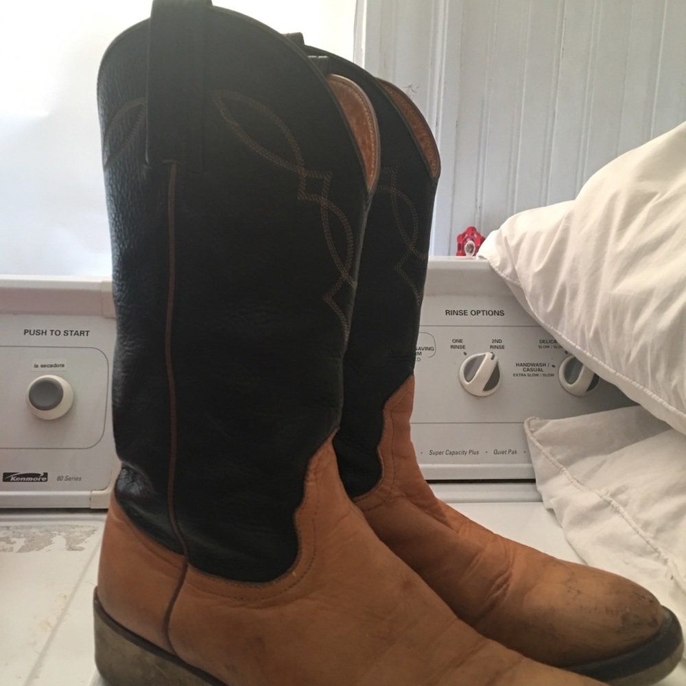 Vintage teal cowboy boots